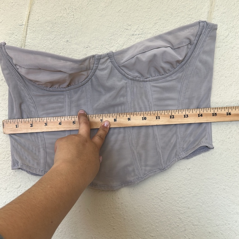 House of CB Silver Gray Corset Top - Picture 6 of 14
